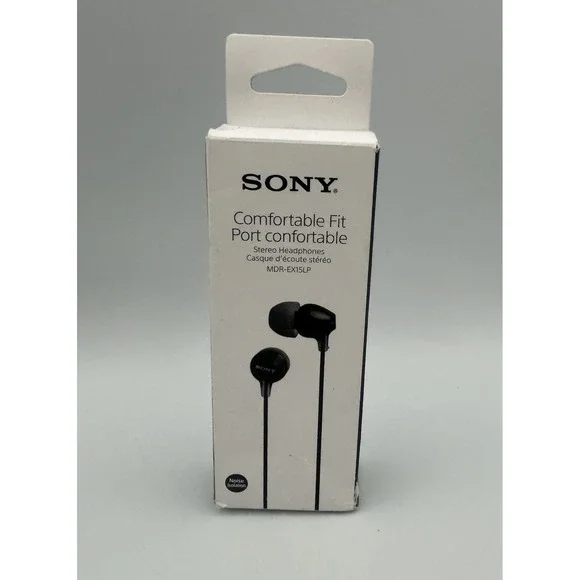 NOB Sony MDR-EX15LP Fashion Color‎ EX Series In-Ear Earbud Headphones Black