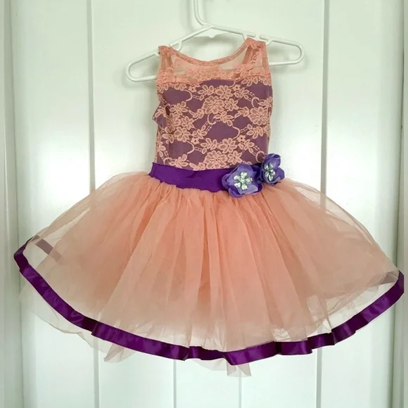 💜 Weissman Lace & Tulle Dance Costume – XSC (Extra Small Child)
