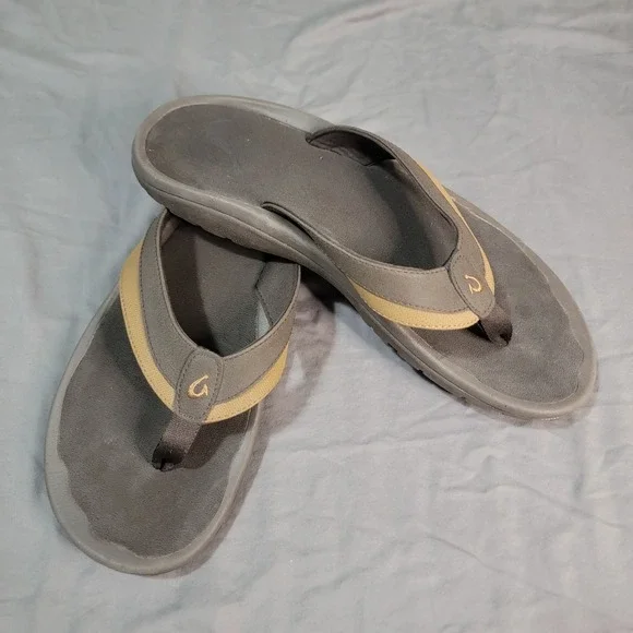 Olukai Ohana Sandals Thong Flip Flop Dark Java Ray Brown Mens Size 13