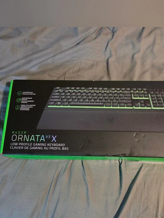 Razer Ornata V3 X RGB Gaming Keyboard - Black with Green Accent