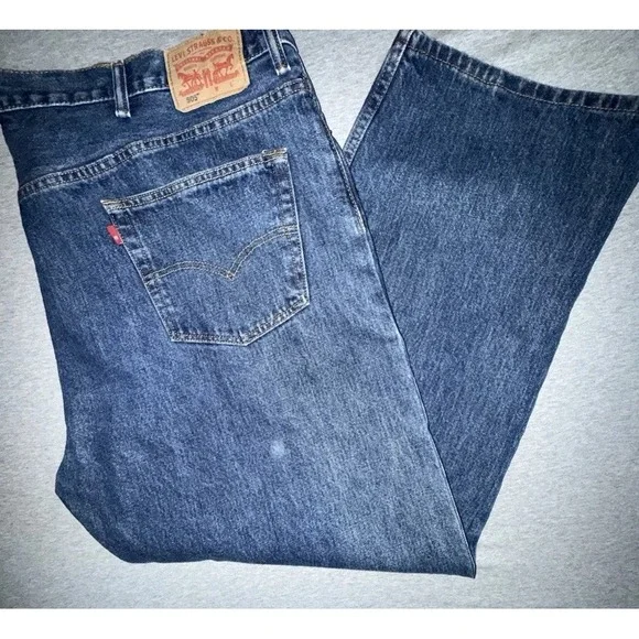 Levi 505 Men's Size 50x30 Big Tall Regular Fit Straight Leg Dark Wash