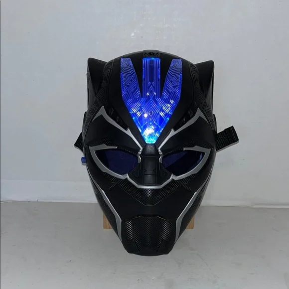 Black Panther Mask with Blue LED Lights