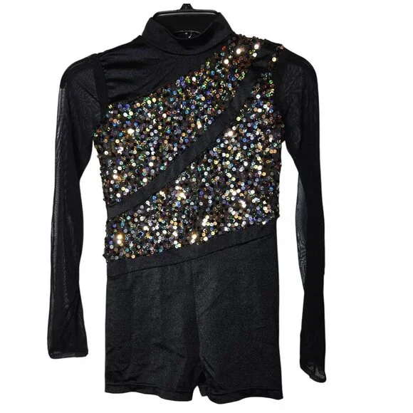 Weissman Ain't Nothing Wrong With‎ That Sequin Biketard Dance Costume Size LC