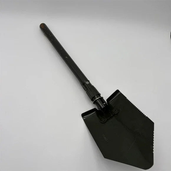 Unbranded GI Style Folding Entrenching Tool Shovel Black w/‎ Pick & Saw Edge