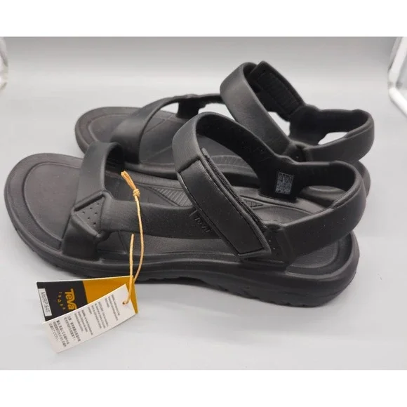 Teva Men's Size 13 Hurricane Drift Sandals Black Lightweight