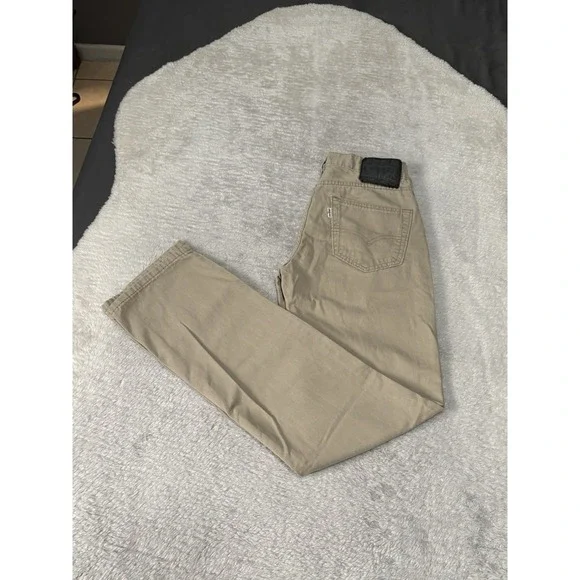 Levi's 514 Mens 29x30 Slim Straight Cream Khaki Cotton Pants‎ Stretch
