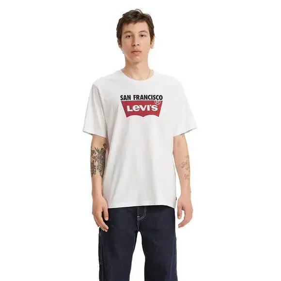 LEVI'S Men's San Francisco Tee Size S In White