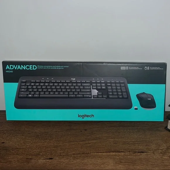 🔥‼️NEW Logitech MK540 Wireless Keyboard and Mouse - Black with Teal Accents‼️🔥