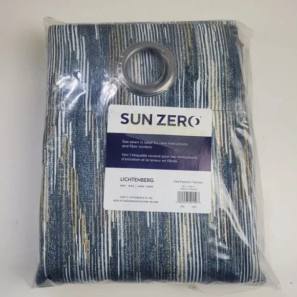 NEW Sun Zero 40 x 96 One Grommet curtain panel 'Navy' #CT20