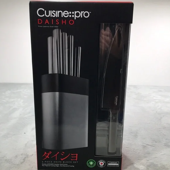 Cuisine pro Daisho Nara 6 Piece Knife Block Graphite New in box