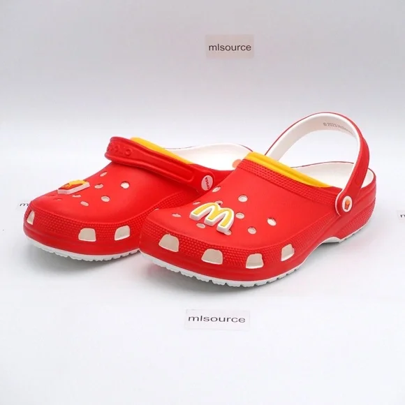 NEW Crocs McDonald's Classic Clogs 209858-90H Red/Yellow