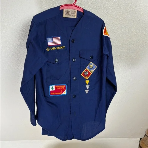Boy Scouts of America Cub Scout Blue Uniform Shirt and Pants. Size Medium