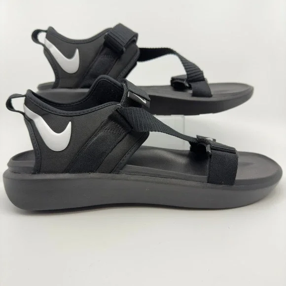 Nike Vista Sandal‎ Mens 13 Black Trail Hiking Shoes Adjustable Hook Loop Straps