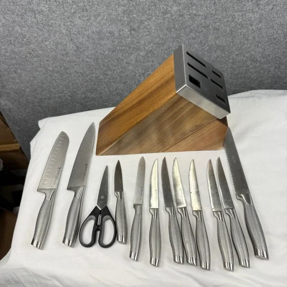 Henckels Diamondl Dynamic 13 Piece Knife Set with Wood Block and Shears