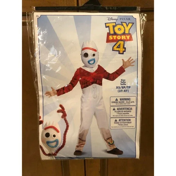 Toy Story 4 Forky Costume, Disney Pixar XS 3T-4T, New! Boys, Girls!