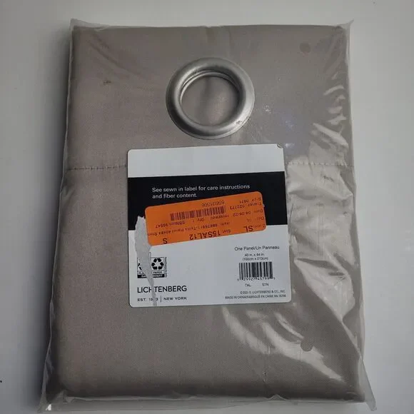 NEW Sun Zero Lichtenberg Grommet One Panel Color Stone 54 W in X 84 in L #CT3