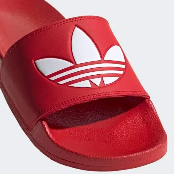 Adidas Adilette Lite Slides Men's Size 11 Red White NIB