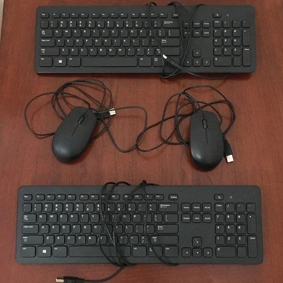 One Dell keyboard and one mouse black bundle