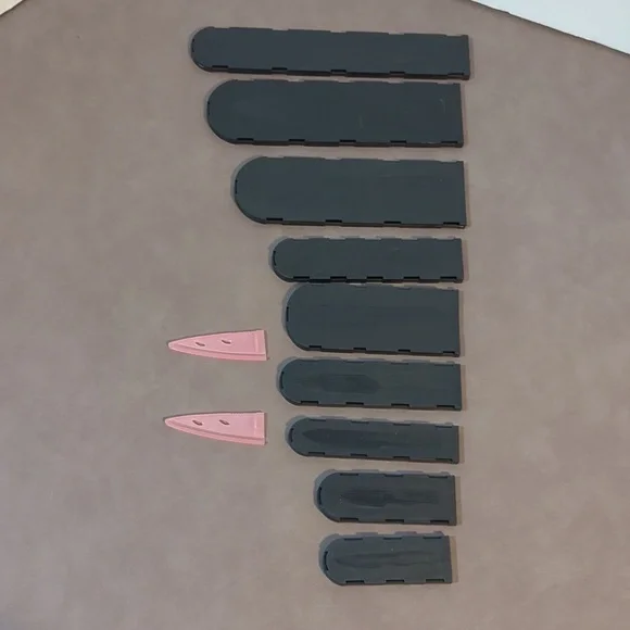 9 Pampered chef knife covers sheaves various widths lengths 2 unbranded covers