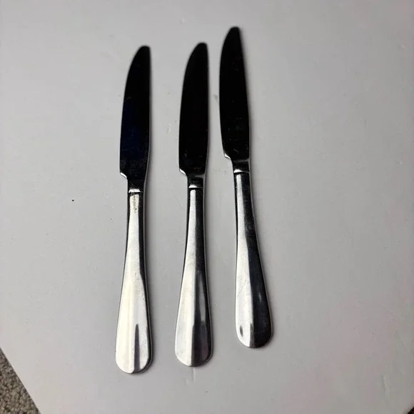 Pfaltzgraff Everyday Stainless Steel Serrated Steak Knives Set of 3 Silver‎ 8.5