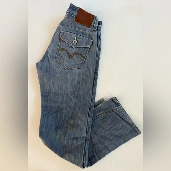 Levi’s 514 Jeans Mens 31 x 32 Blue Slim Straight Flap Pocket Denim