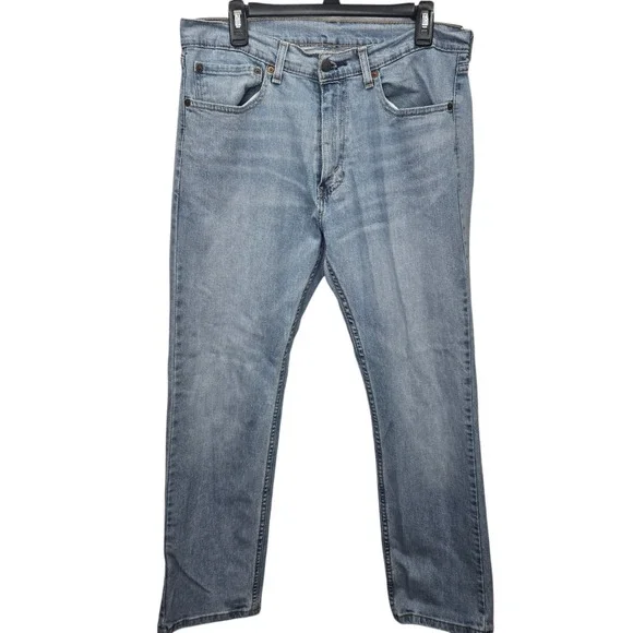 Levi's 505 Jeans 34x30 Regular Fit Blue Denim‎ Light Wash
