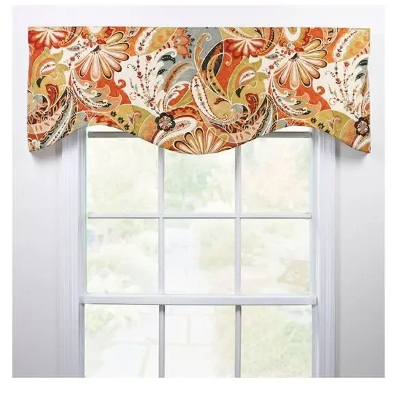 COPY - Contempo paisley picadilly shaped valance