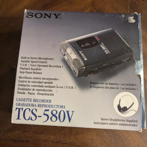 Sony TCS-580V Stereo Cassette Recorder VOR black Tested