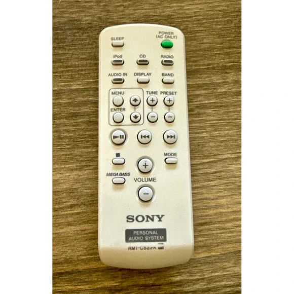 Sony Remote Control RMT-CS2IPA Personal Audio System White Good OEM Replacement