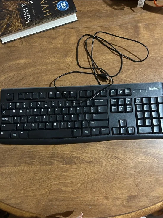 Logitech Black Wired USB Full-Size Keyboard
