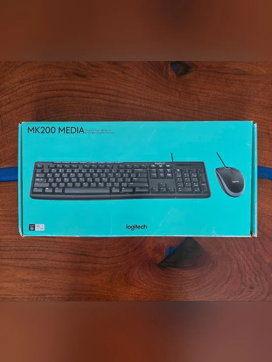 Logitech MK200 Wired Keyboard and Mouse Combo - Black
