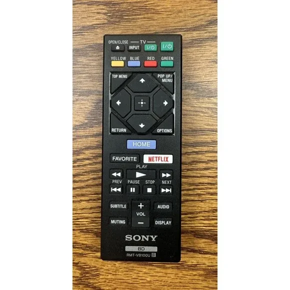 Sony RMT-VB100U OEM Original Blu-Ray Replacement Remote Control‎ Tested Black