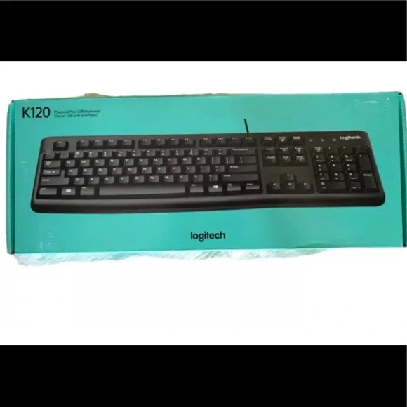 New in Box - Logitech - K120 Desktop USB Wired Keyboard Black
