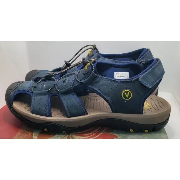 FLARUT Men's Sport Sandals Outdoor Hiking Sandals Closed Toe Leather US 14 EU 48