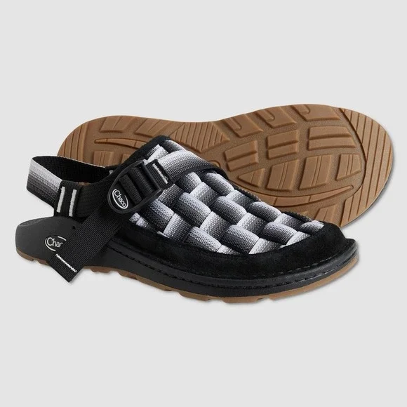 Chaco Canyon Woven Clog Sandals - NWT Mens Size 10 Fade B/W - #49392-CL1
