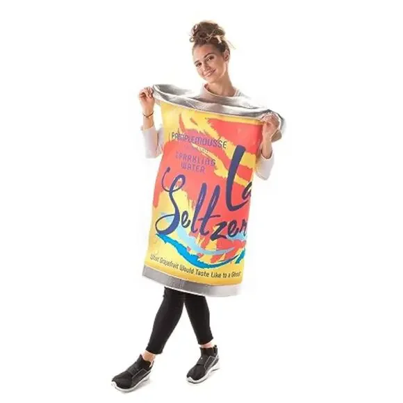 Brand New Hauntlook Drink Can Seltzer Halloween Costume Dress Up Adult OS