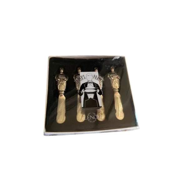 Lenox Cheese Spreaders Silver Butler's Pantry At Your Service Set of 4 Figural