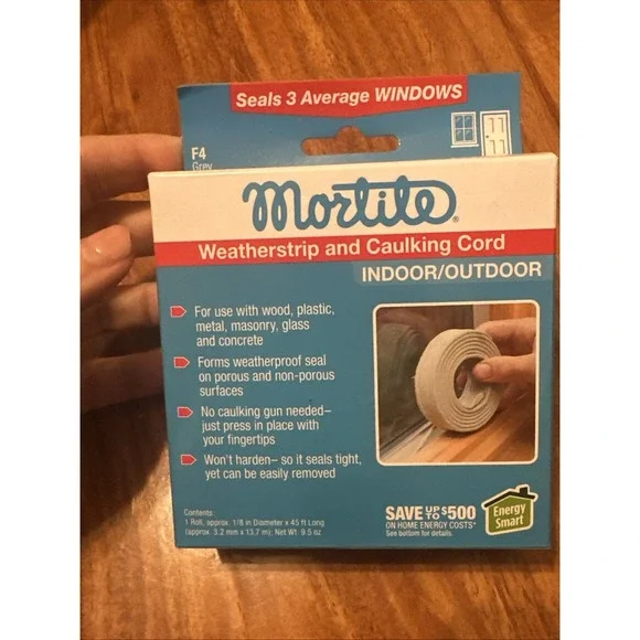 Mortite Gray Weatherstrip & Caulking‎ Cord, 45 Ft. F4 Mortite F4 038092810948