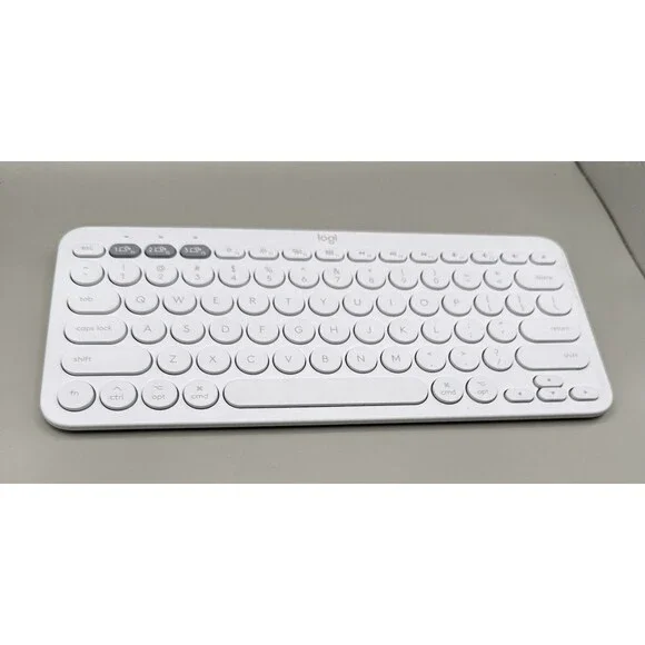 Logitech K380 Bluetooth Keyboard White TESTED Working