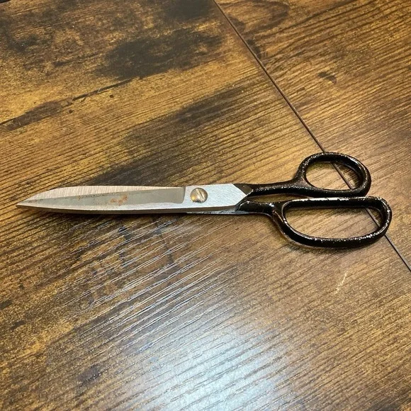 Vtg Taiwan Heavy Duty Tailor Upholstery Sewing Fabric Shears Scissors Black 7