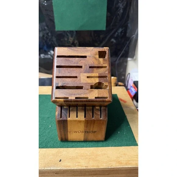 Wüsthof Wooden Knife‎ Block Storage Holder Countertop Organizer Damaged