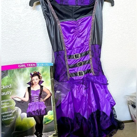 Halloween Witch Wicked Beauty Costume Dress Girls S