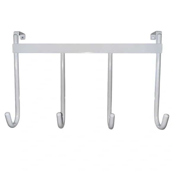 White Over The Door Hook Rack