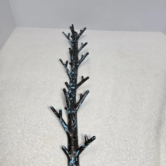 Bosign 3 Piece Tree Branch Wall Hanger Hooks Powder Blue Gunmetal Key Coat Hook