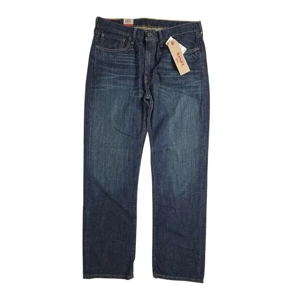 Levi's Men's 514 Straight-Leg Dark Wash Jeans 34x30 NWT