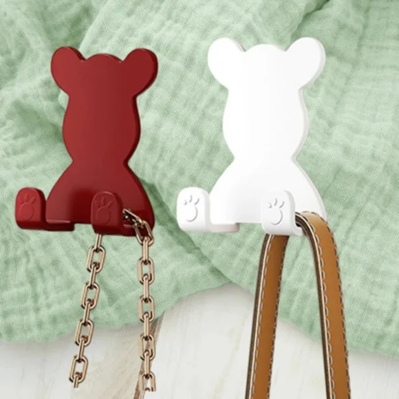 👣4/$20. Self-Adhesive Bear Shaped Hooks for Bathroom Kitchen Closet. 2 pcs. NWT