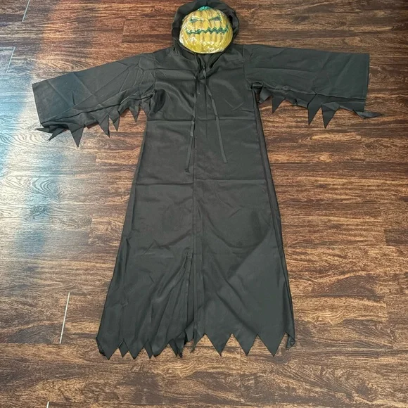 Kids Halloween Scary Pumpkin Monster‎ Ghost Costume Size 12 Youth