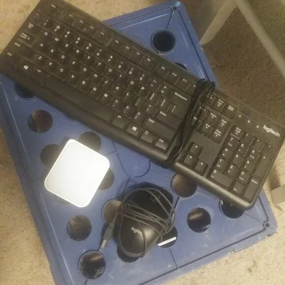 Logitech and TP Link Bundle of Mouse, Keyboard, and Router