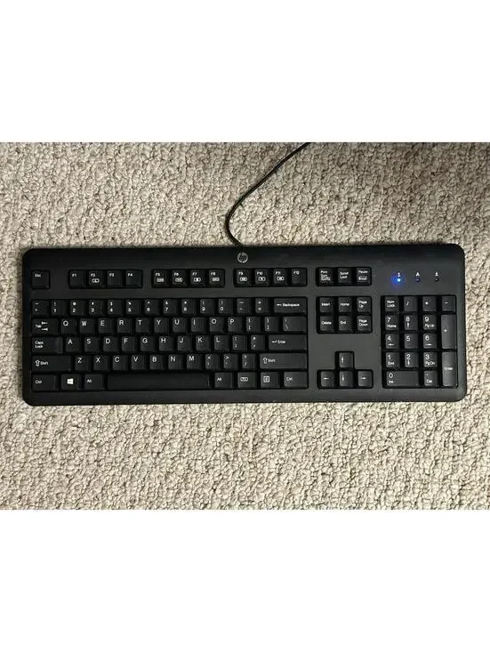 HP Wired Computer Keyboard Model KU-1156 Black-Standard