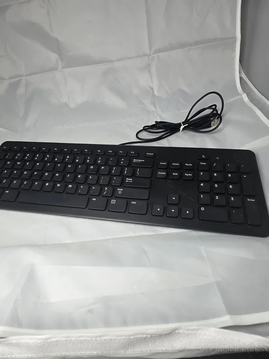 Dell Full-Size Black Wired USB Keyboard with Numeric Keypad